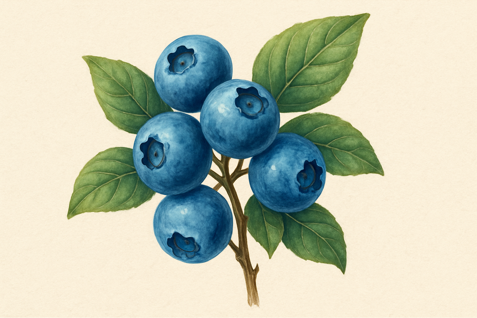An illustration of blueberries
