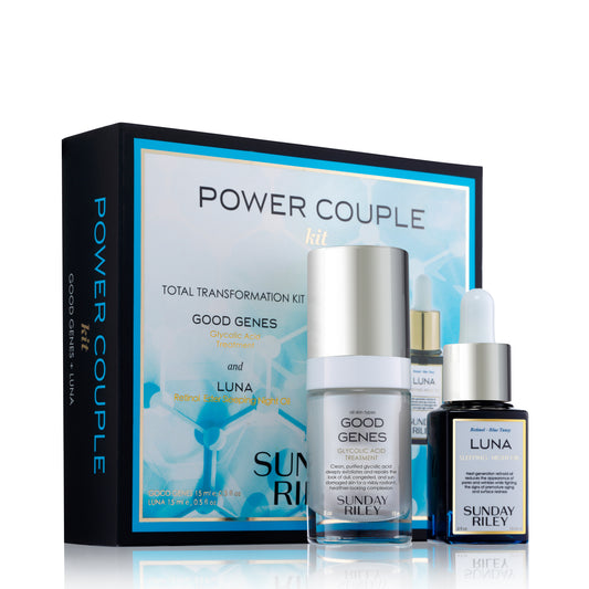 Power Couple kit pack shot with Good Genes and Luna bottles