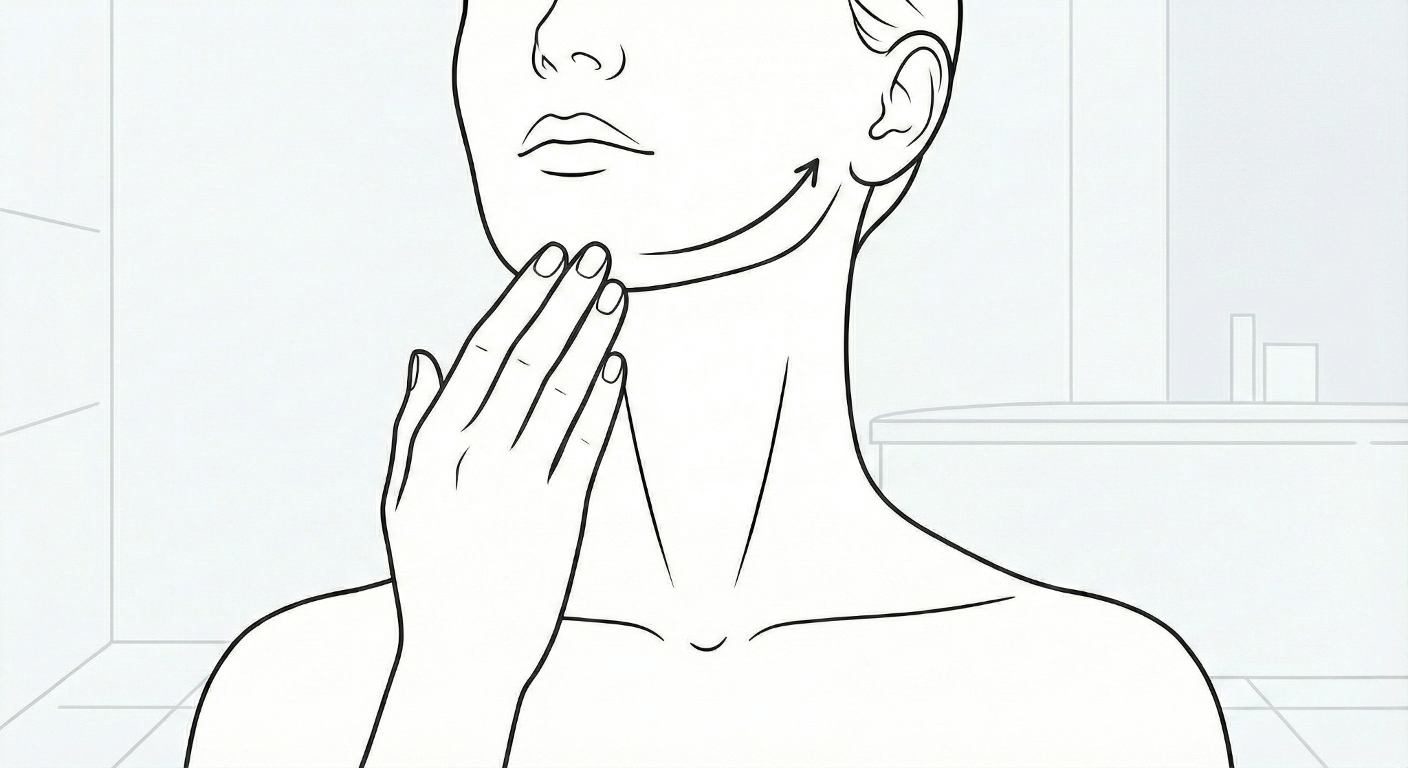 sculpting massage to define jawline and reduce stress bloating