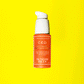 C.E.O. Vitamin C Serum on a bright yellow background with goops like Pollock dab, GIF animation